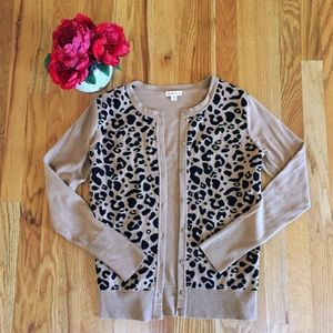 Merona animal print cardigan